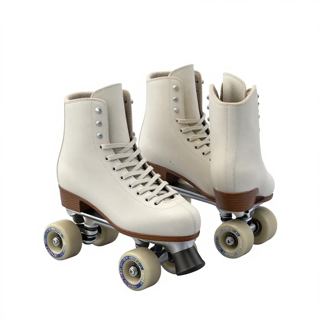 Pair of roller skates isolated on a white background