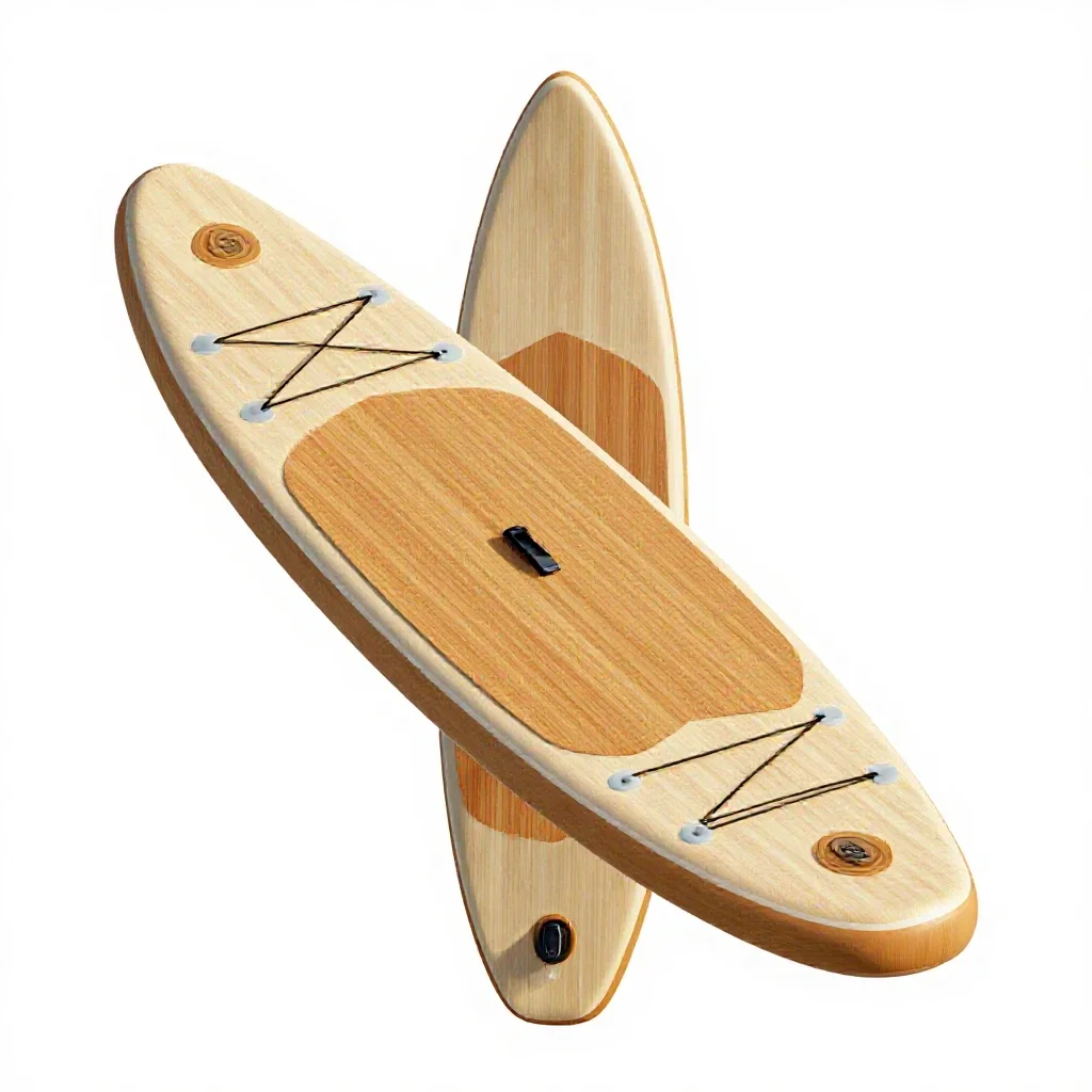 Stand-up paddle board isolated on a white background