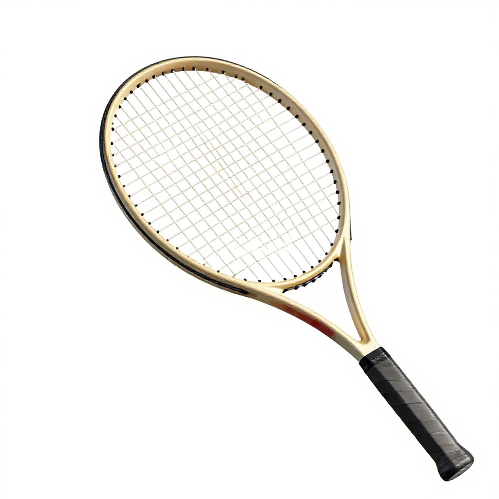 Tennis racquet isolated on a white background