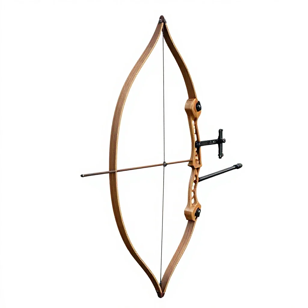 Archery recurve bow isolated on a white background