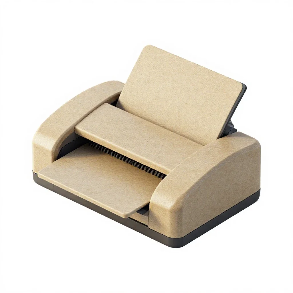 Label printer isolated on a white background