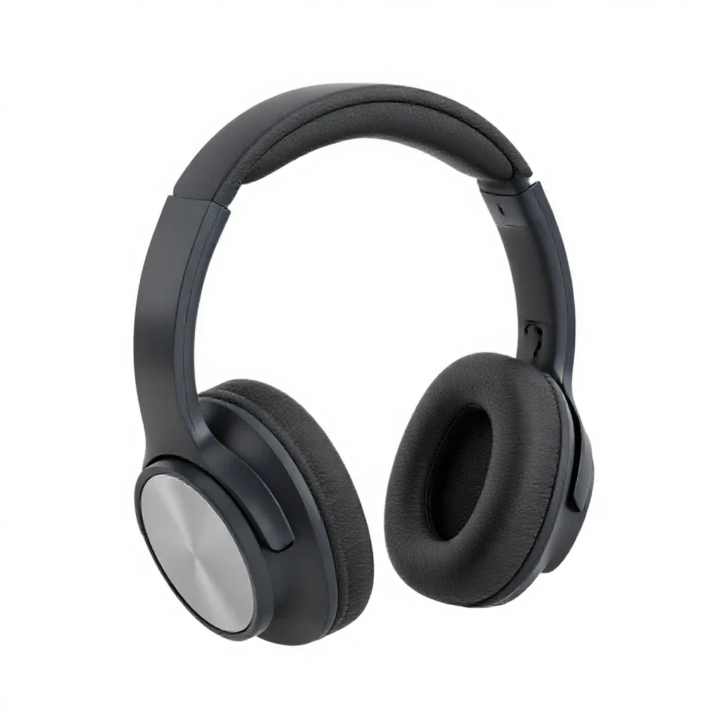 Pair of studio headphones isolated on a white background