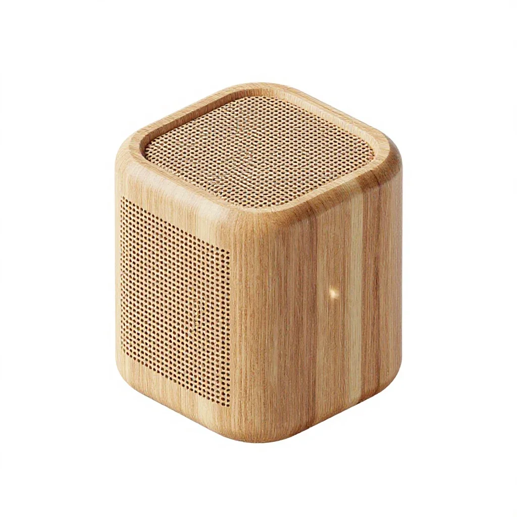 Portable bluetooth speaker isolated on a white background