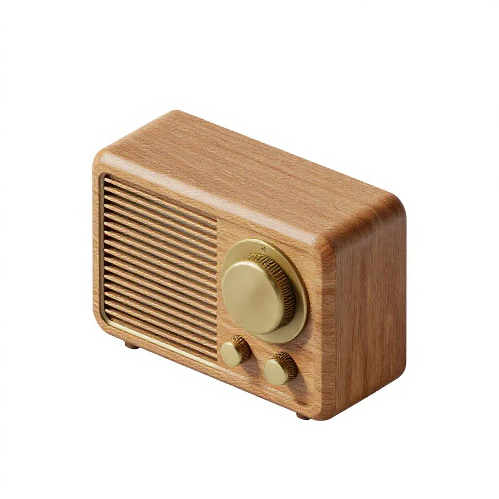 Shortwave radio isolated on a white background