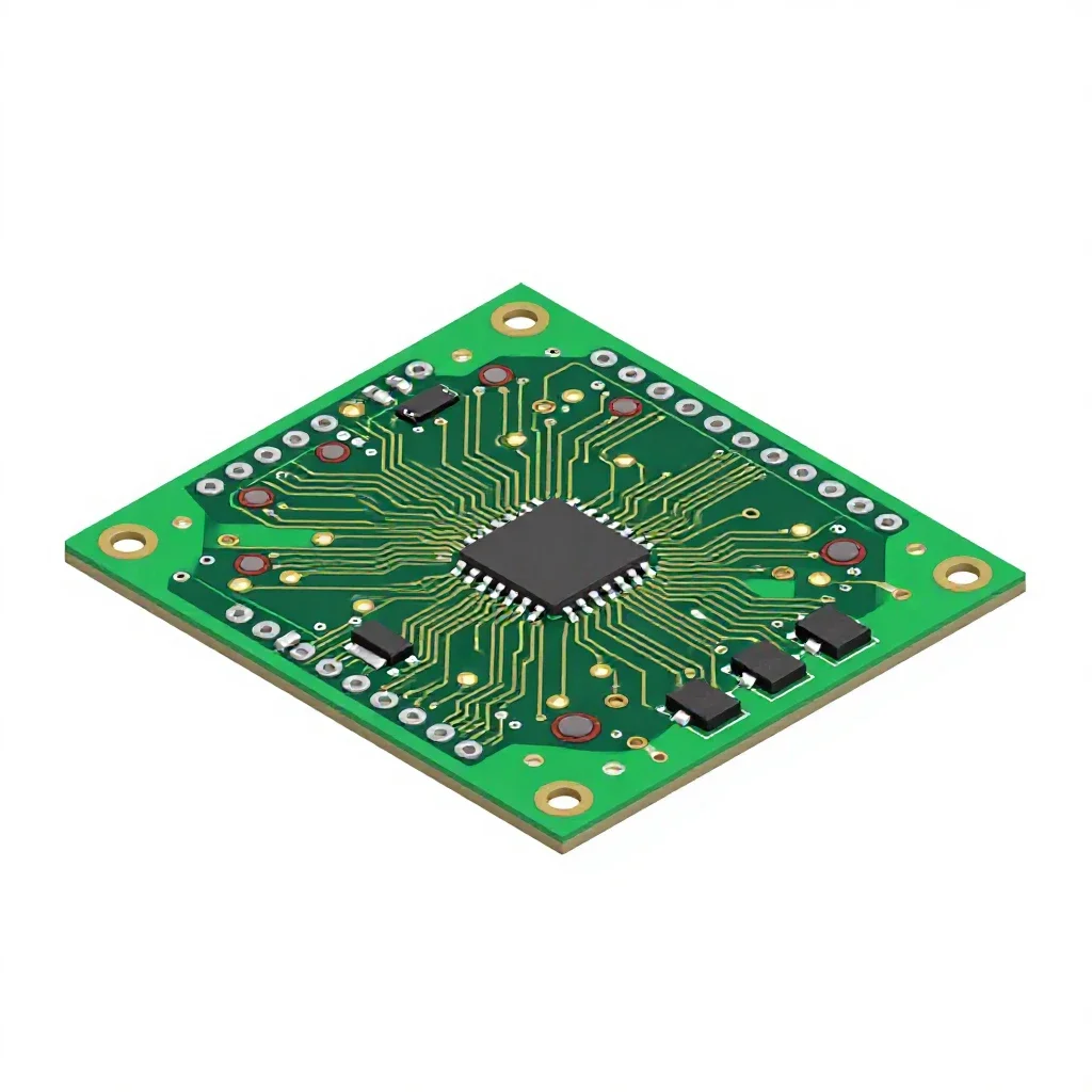 Soldered circuit board isolated on a white background
