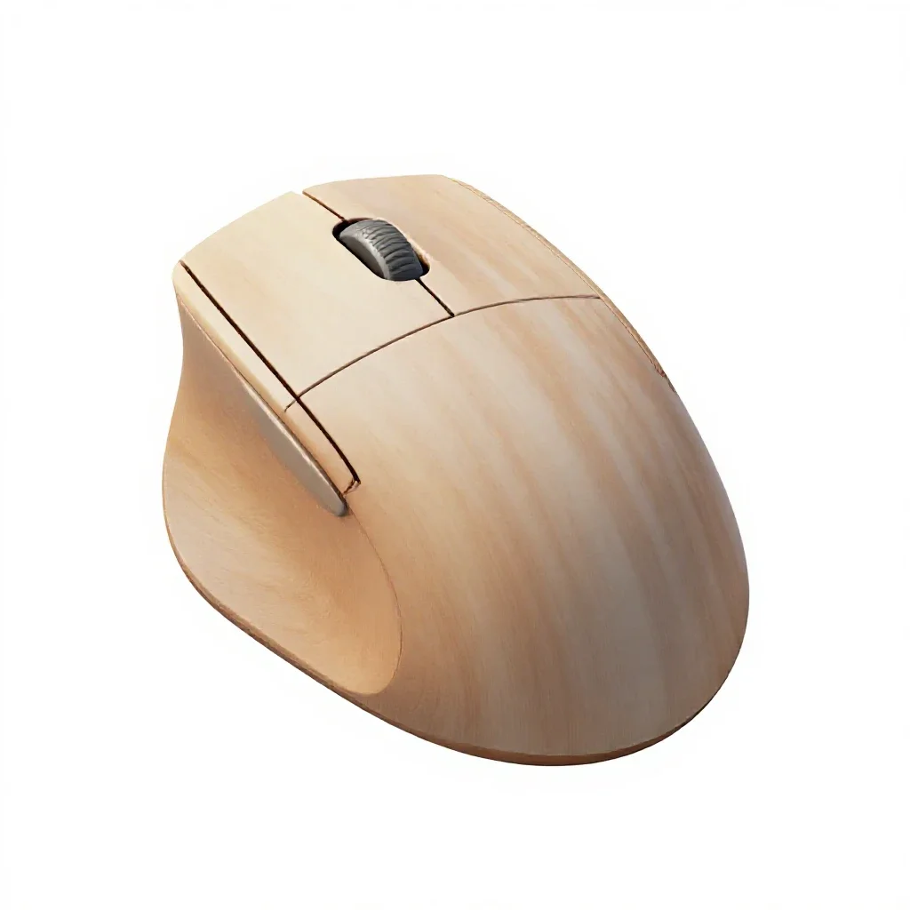 Vertical ergonomic mouse isolated on a white background