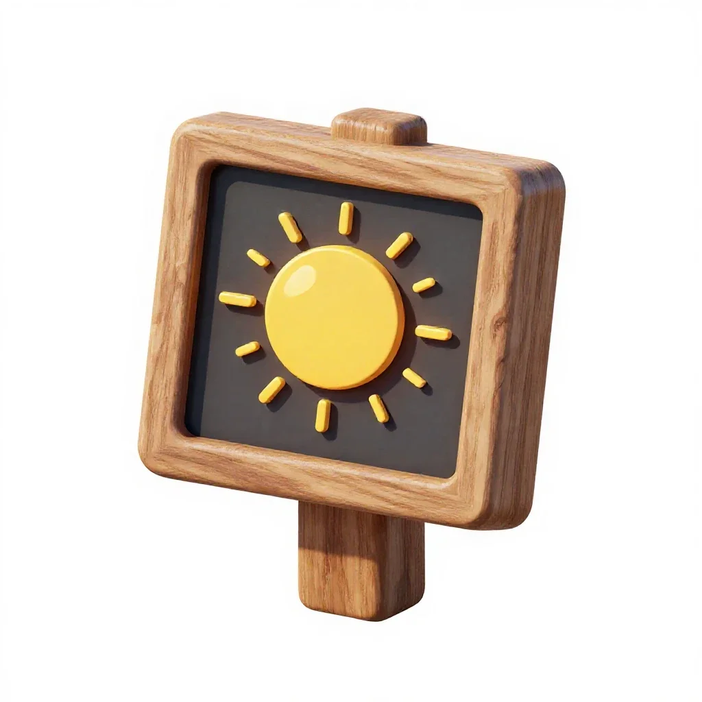 Weather station display isolated on a white background