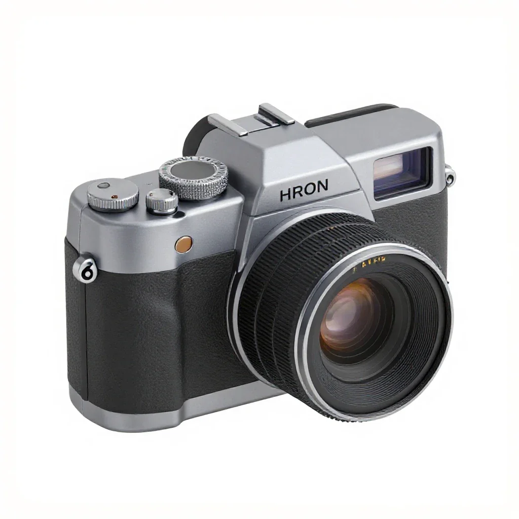 Instant film camera isolated on a white background