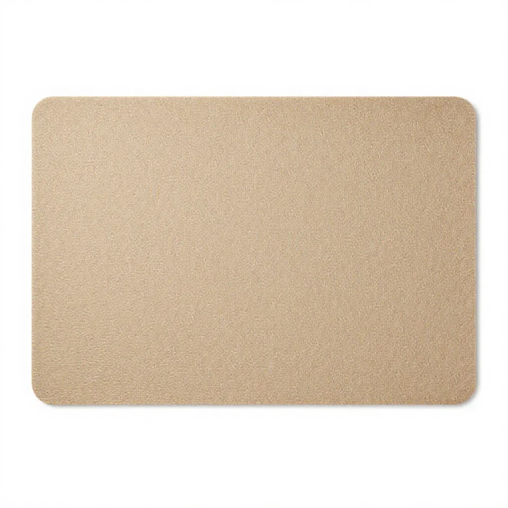 Felt desk mat isolated on a white background