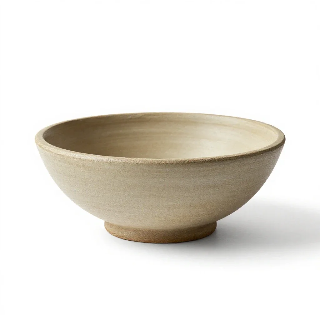 Footed fruit bowl isolated on a white background