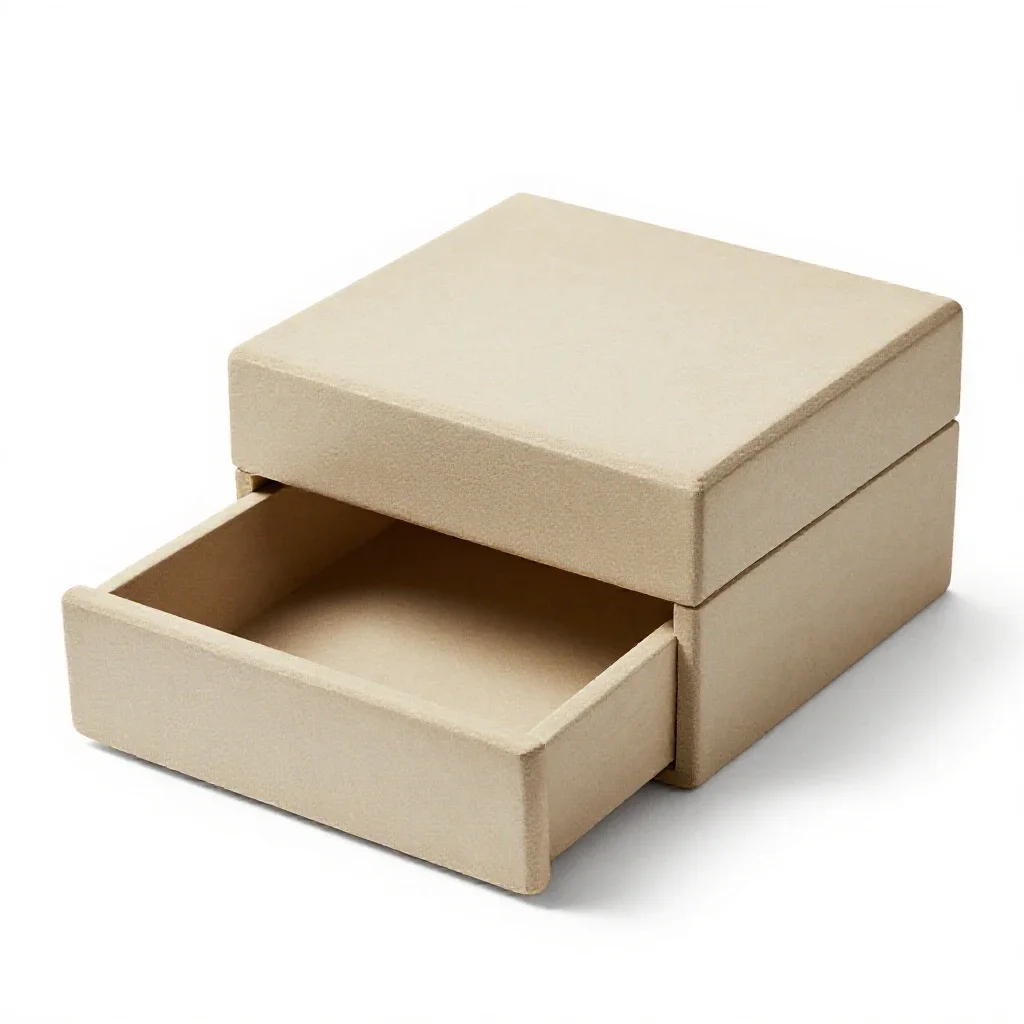 Jewellery box with a lift-out tray isolated on a white background