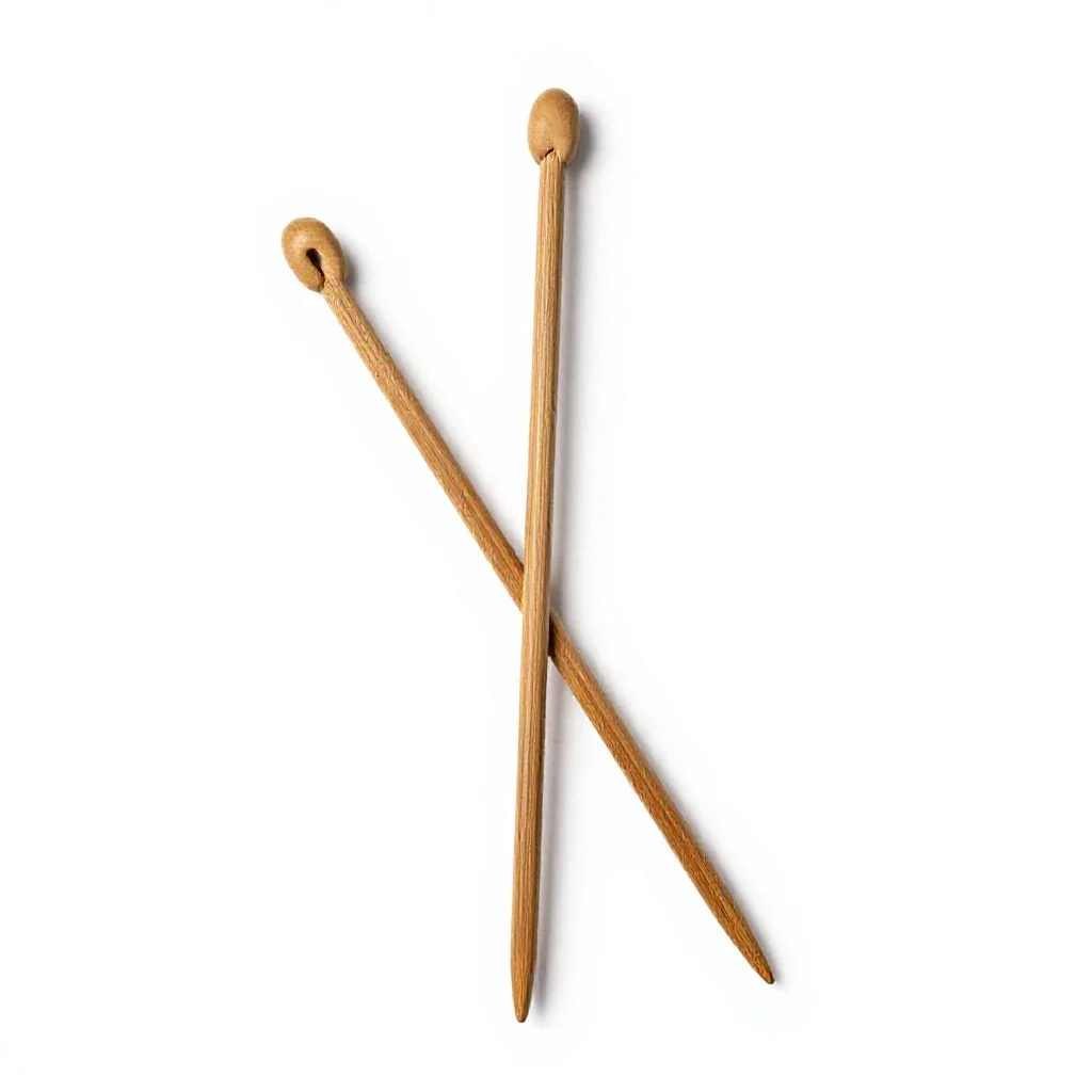 Knitting needle set isolated on a white background