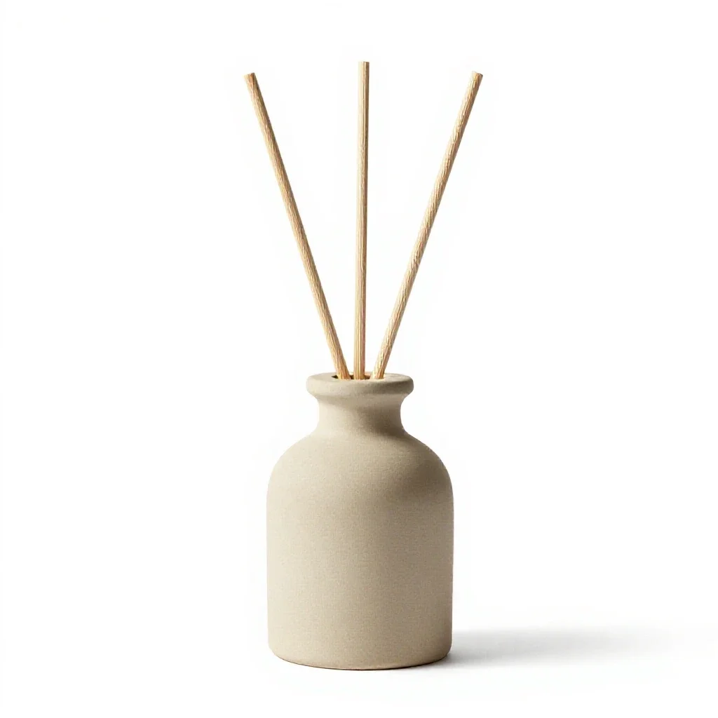 Reed diffuser isolated on a white background