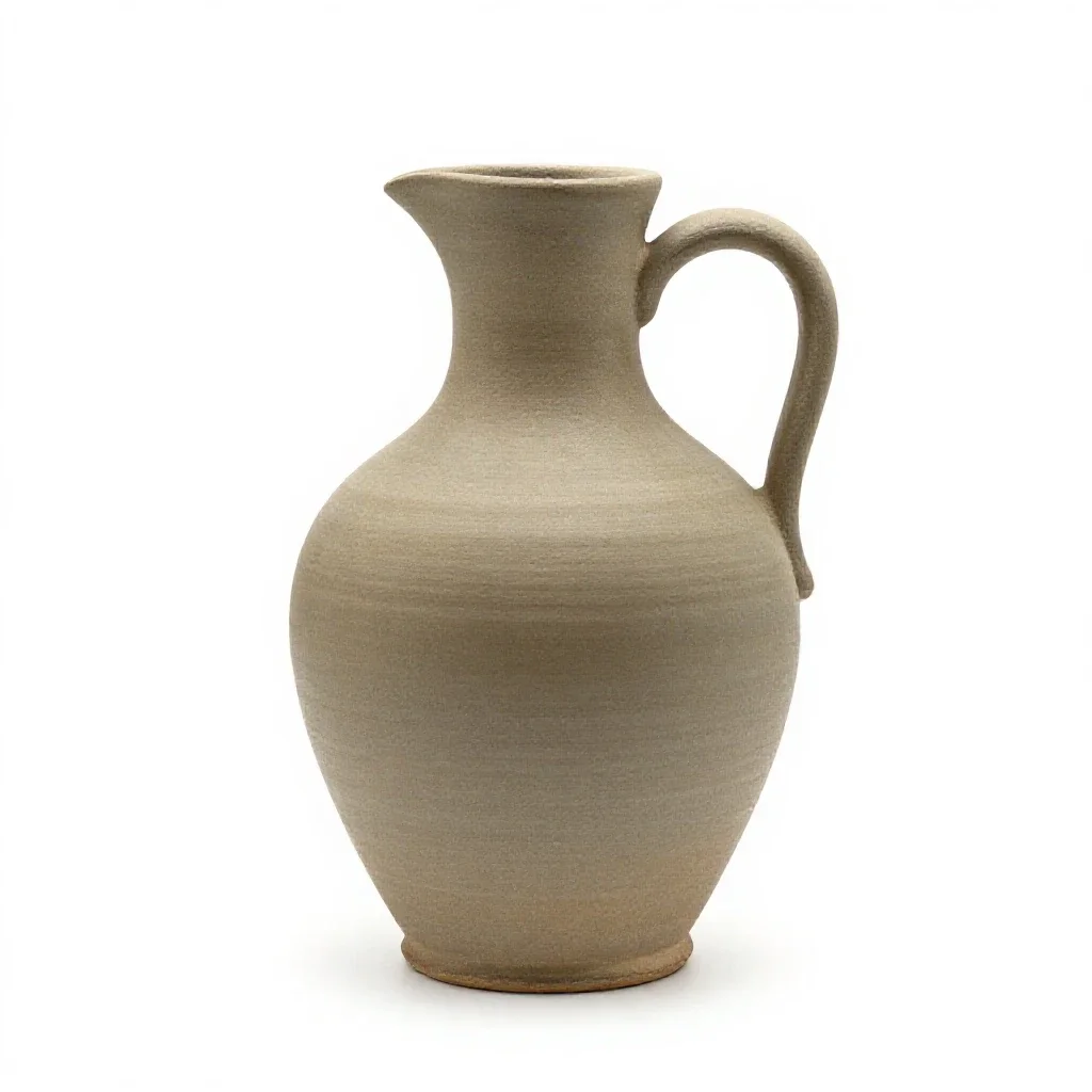 Stoneware jug isolated on a white background