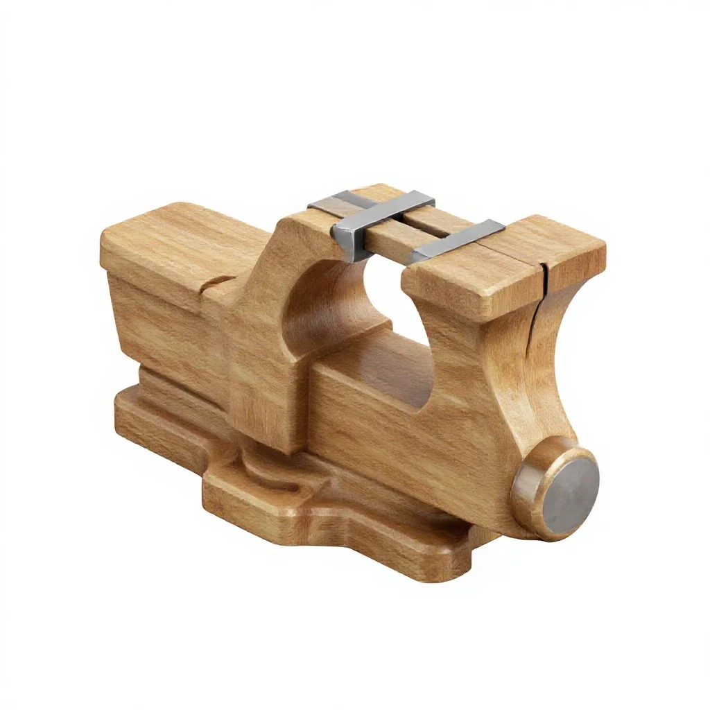 Benchtop vise isolated on a white background