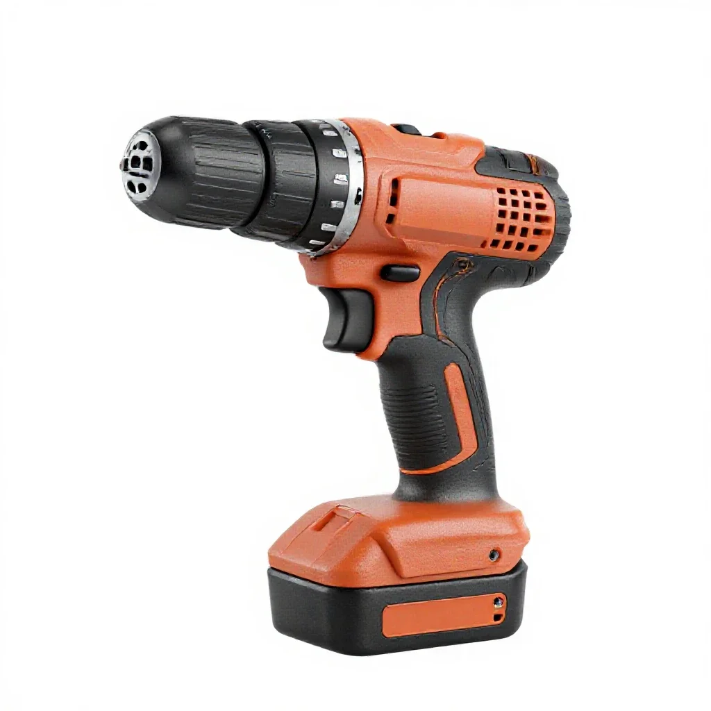 Cordless power drill isolated on a white background
