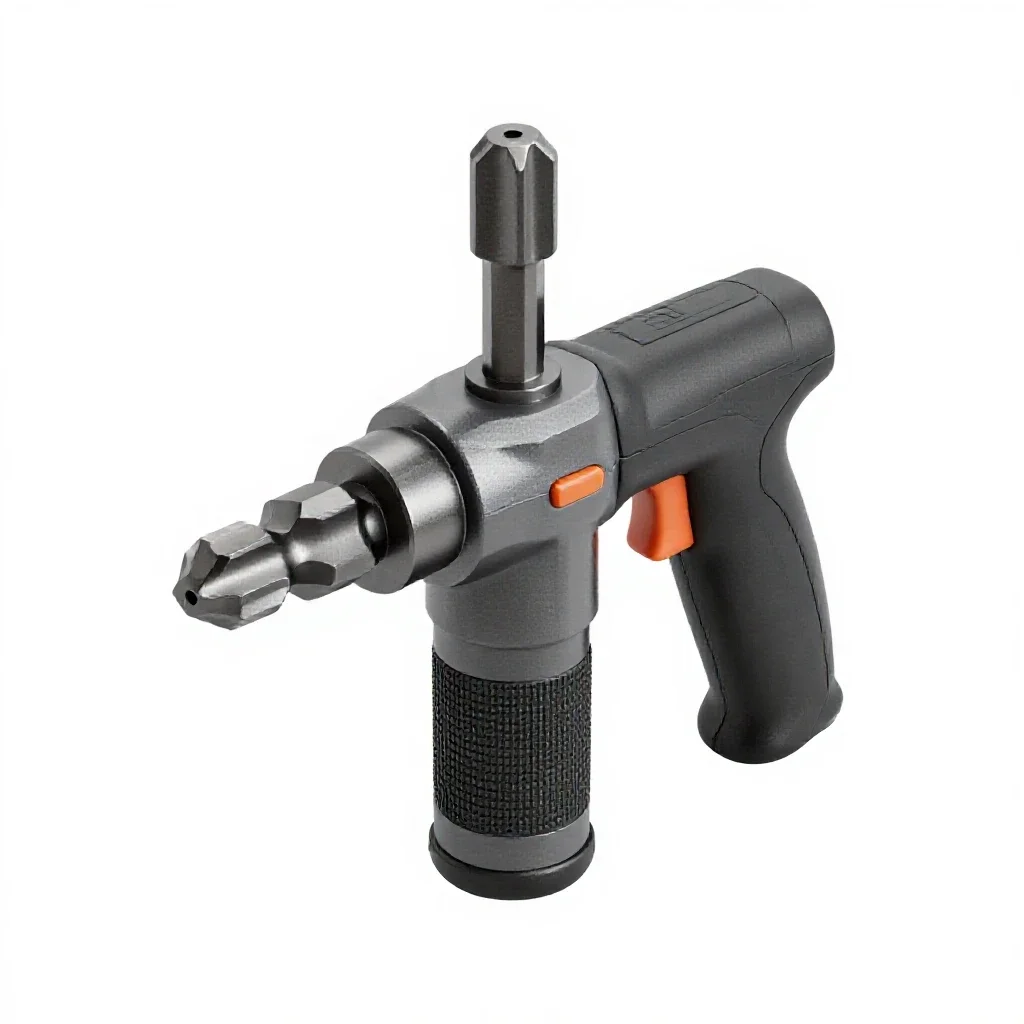 Rotary tool with bits isolated on a white background