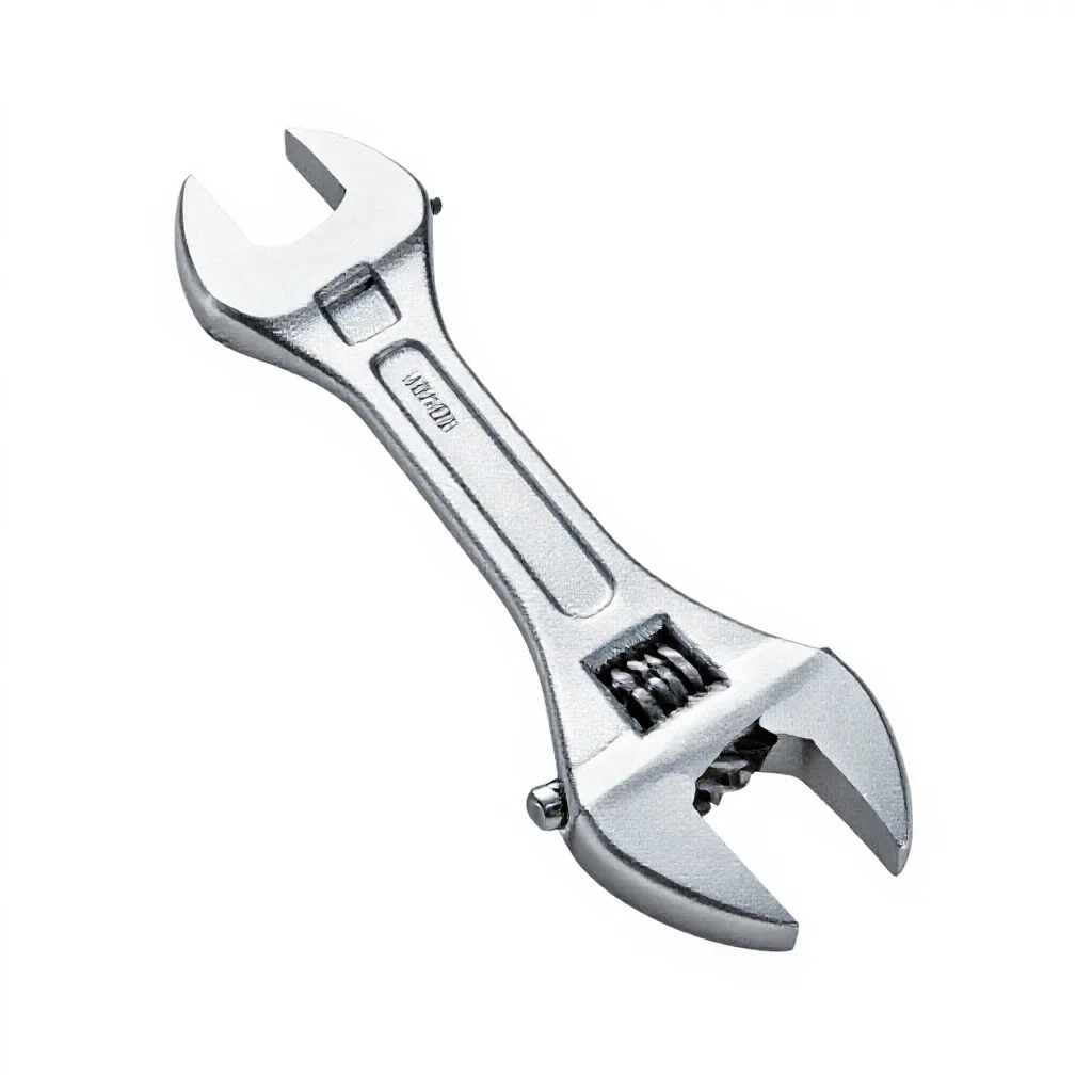 Adjustable wrench isolated on a white background
