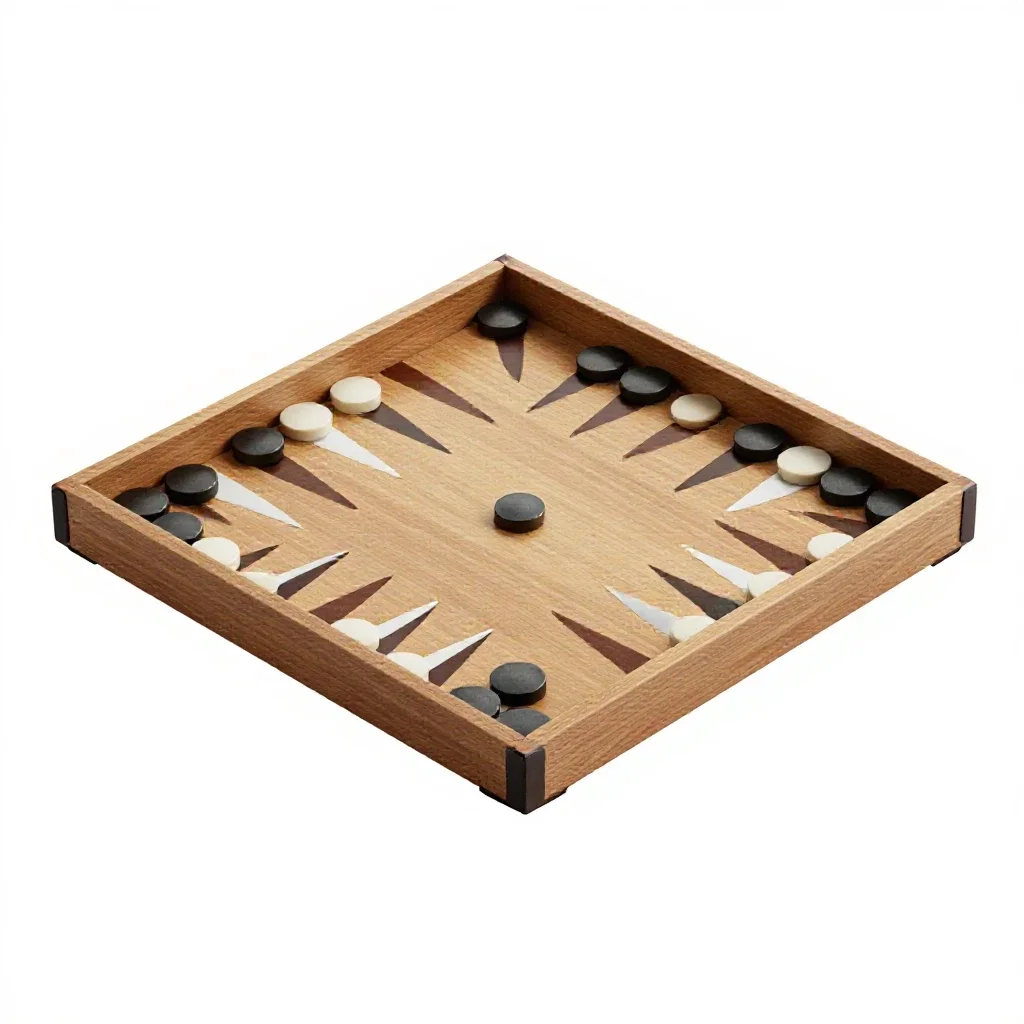 Backgammon board isolated on a white background