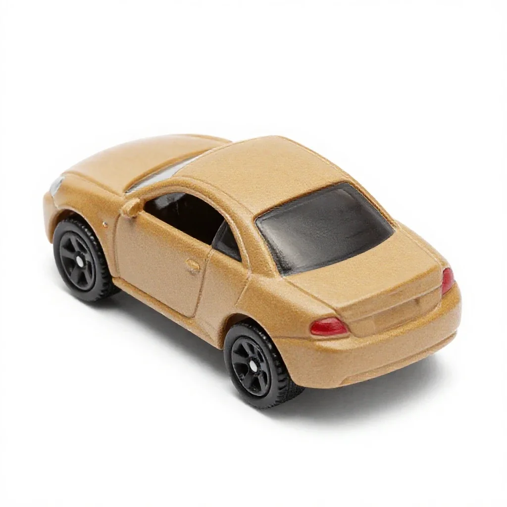 Die-cast toy car isolated on a white background