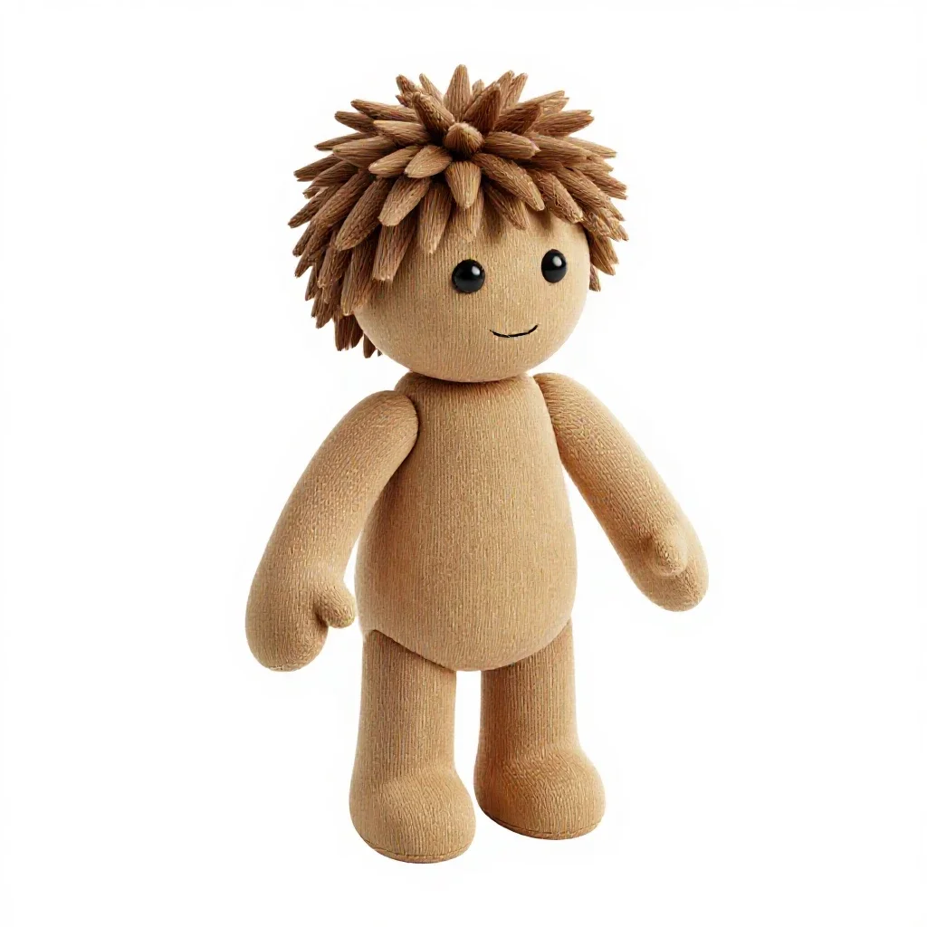 Rag doll isolated on a white background