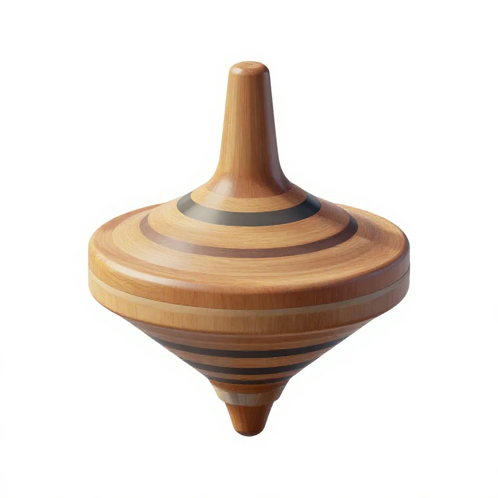 Spinning top isolated on a white background