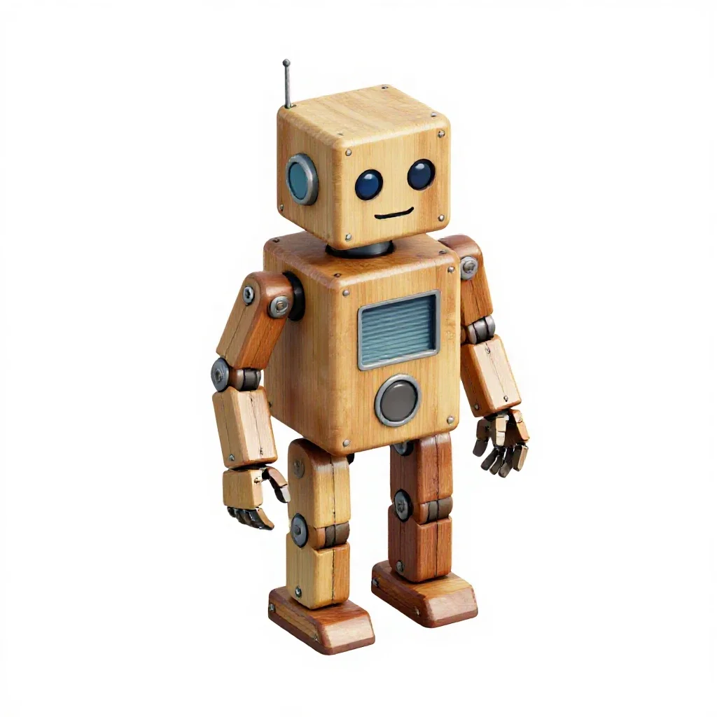 Wind-up robot isolated on a white background