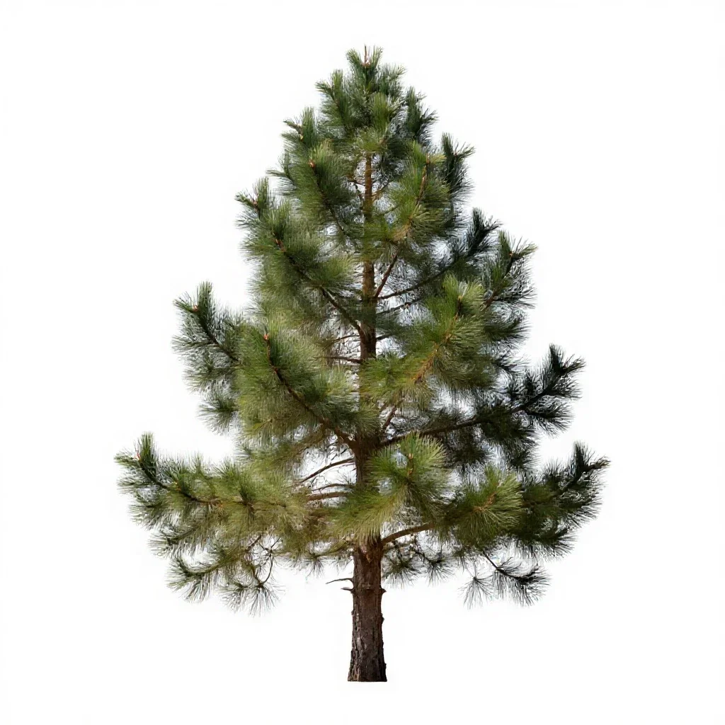 Bristlecone pine isolated on a white background