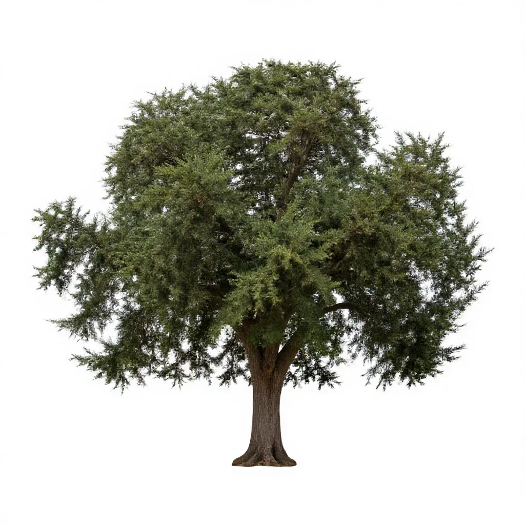 Cedar of Lebanon isolated on a white background