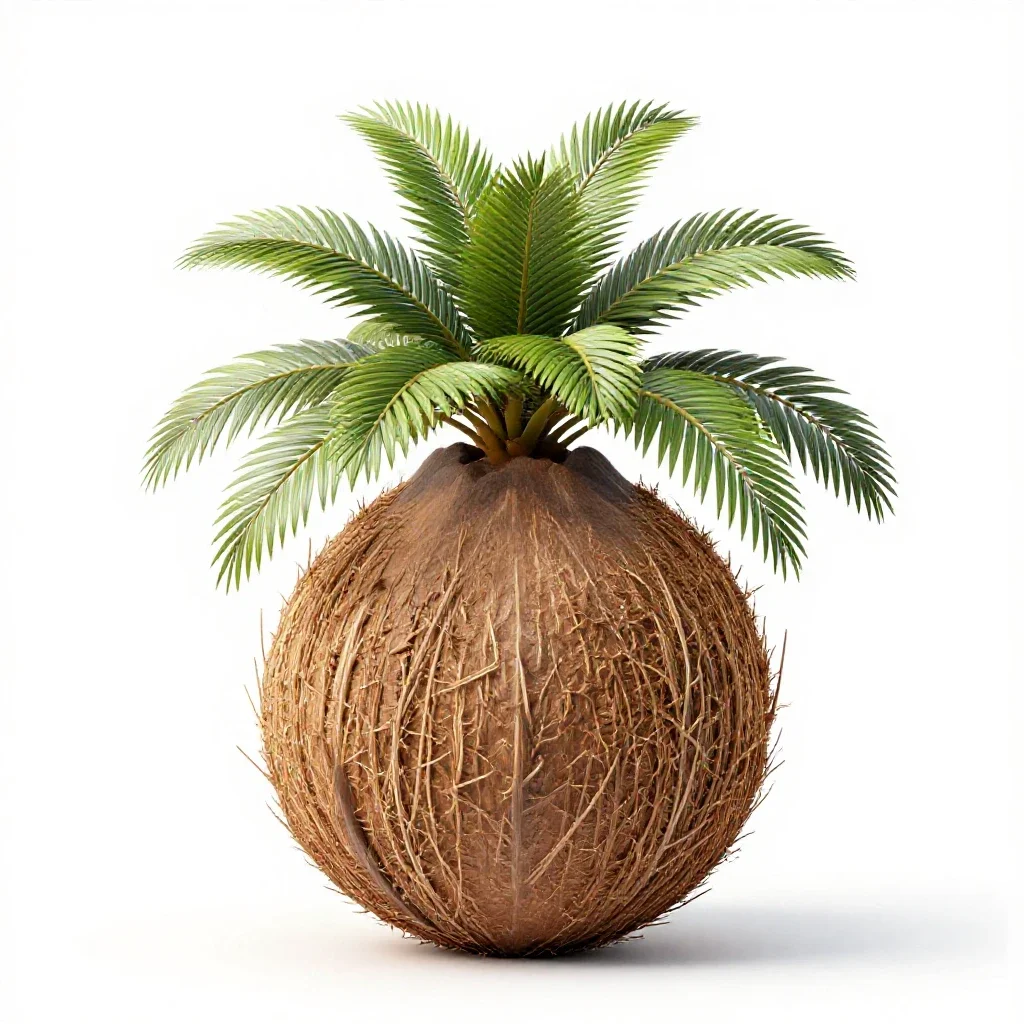 Coconut palm isolated on a white background