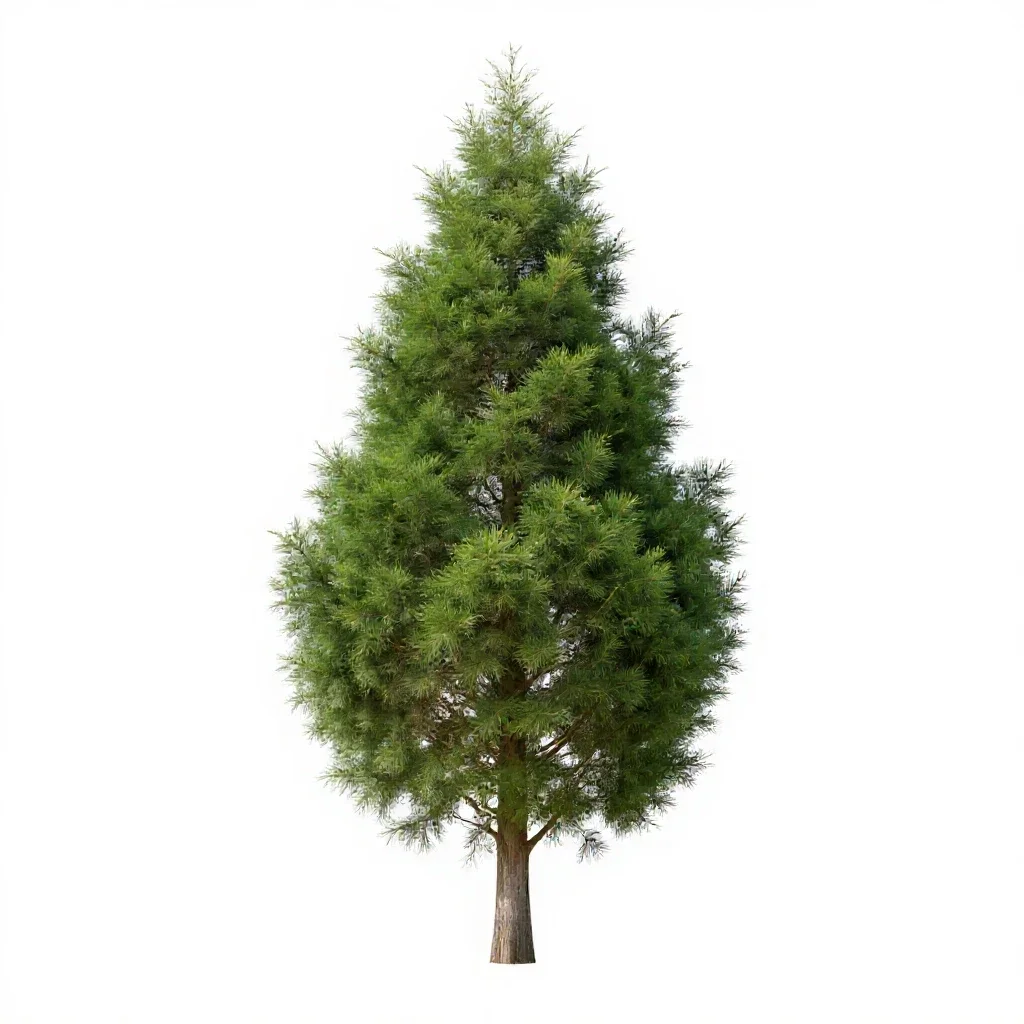 Cypress isolated on a white background