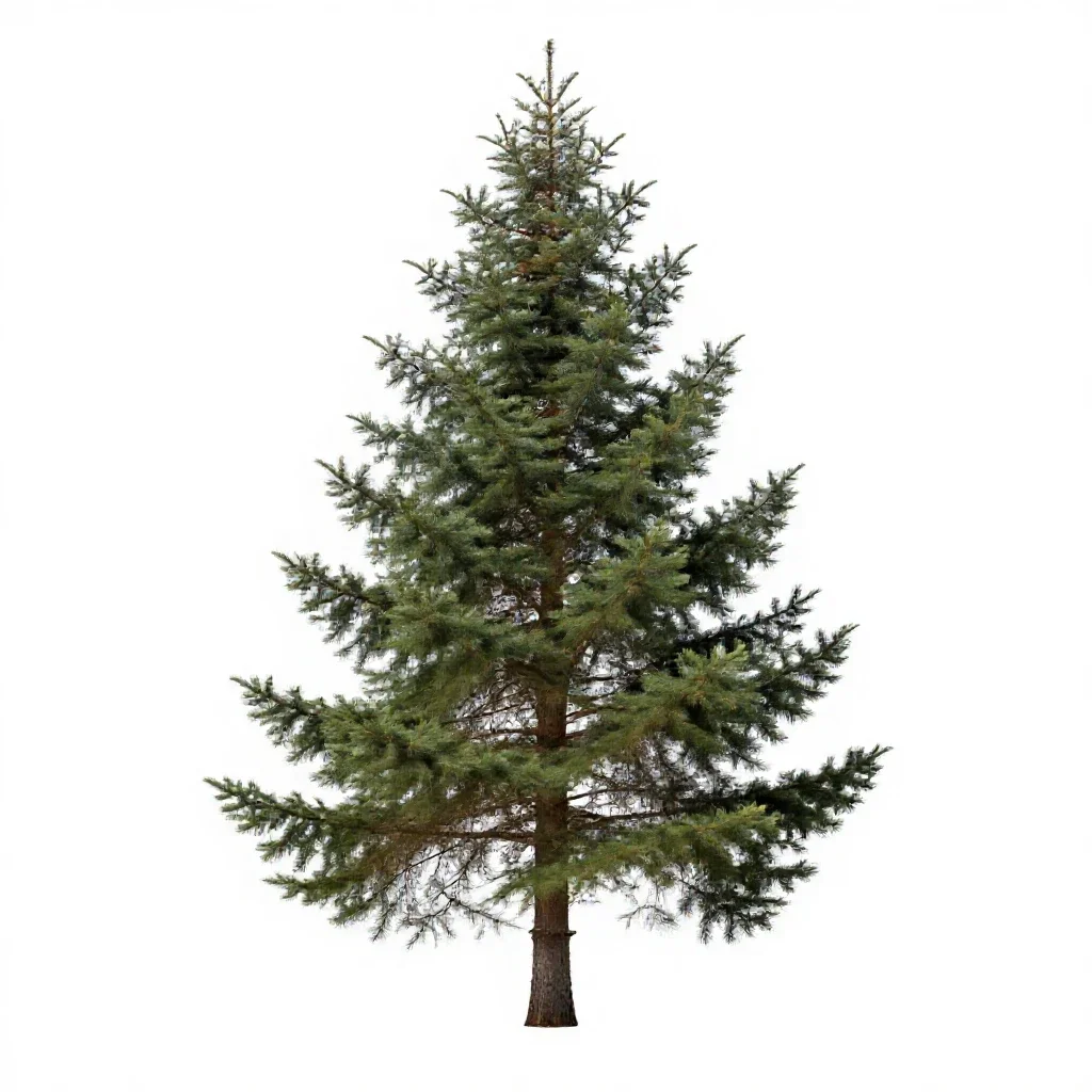 Douglas fir isolated on a white background