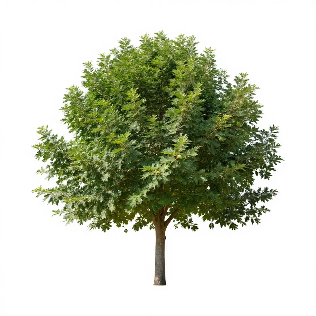 Fig tree with fruit isolated on a white background