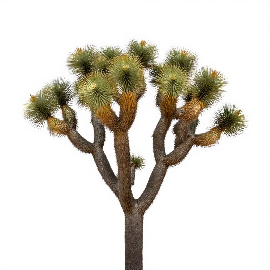 Joshua tree isolated on a white background