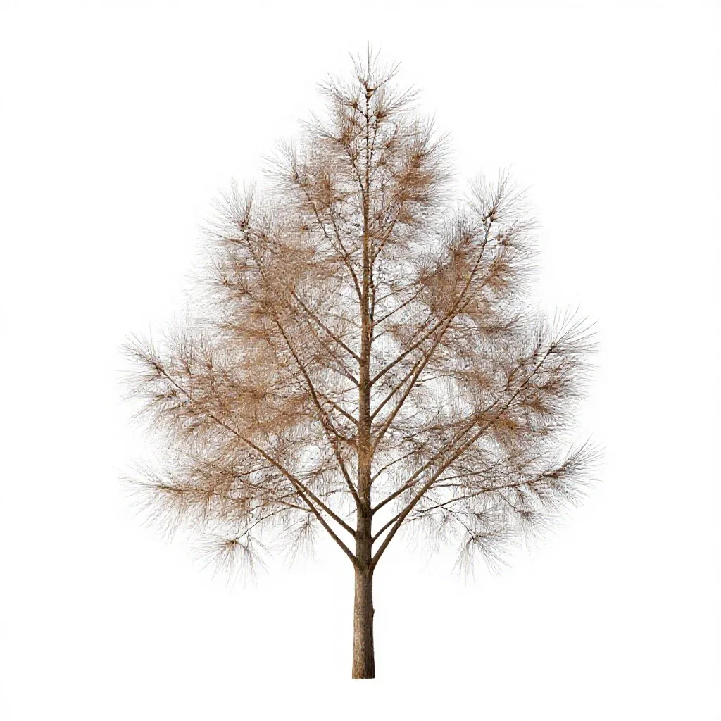 Silver beech isolated on a white background
