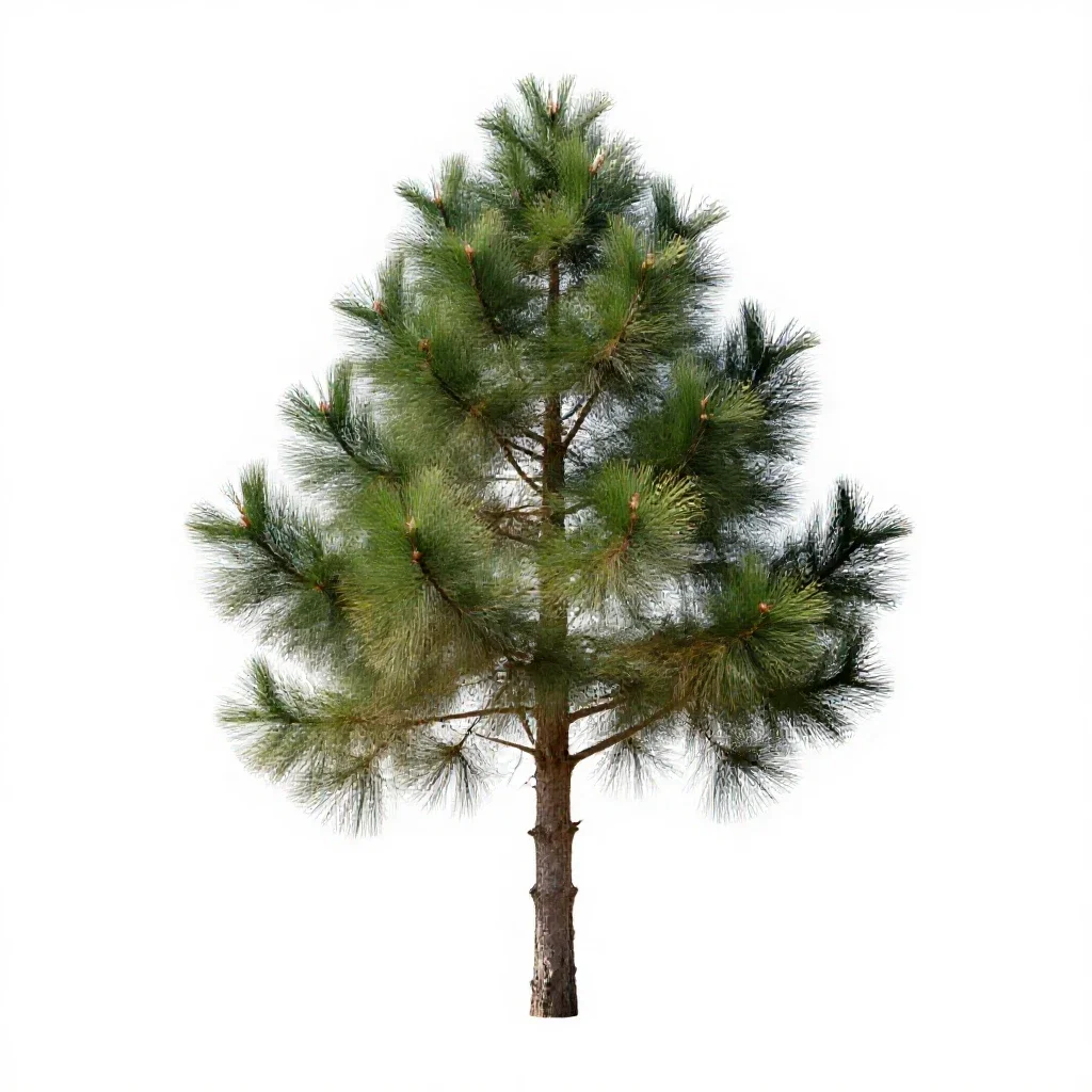 Stone pine isolated on a white background