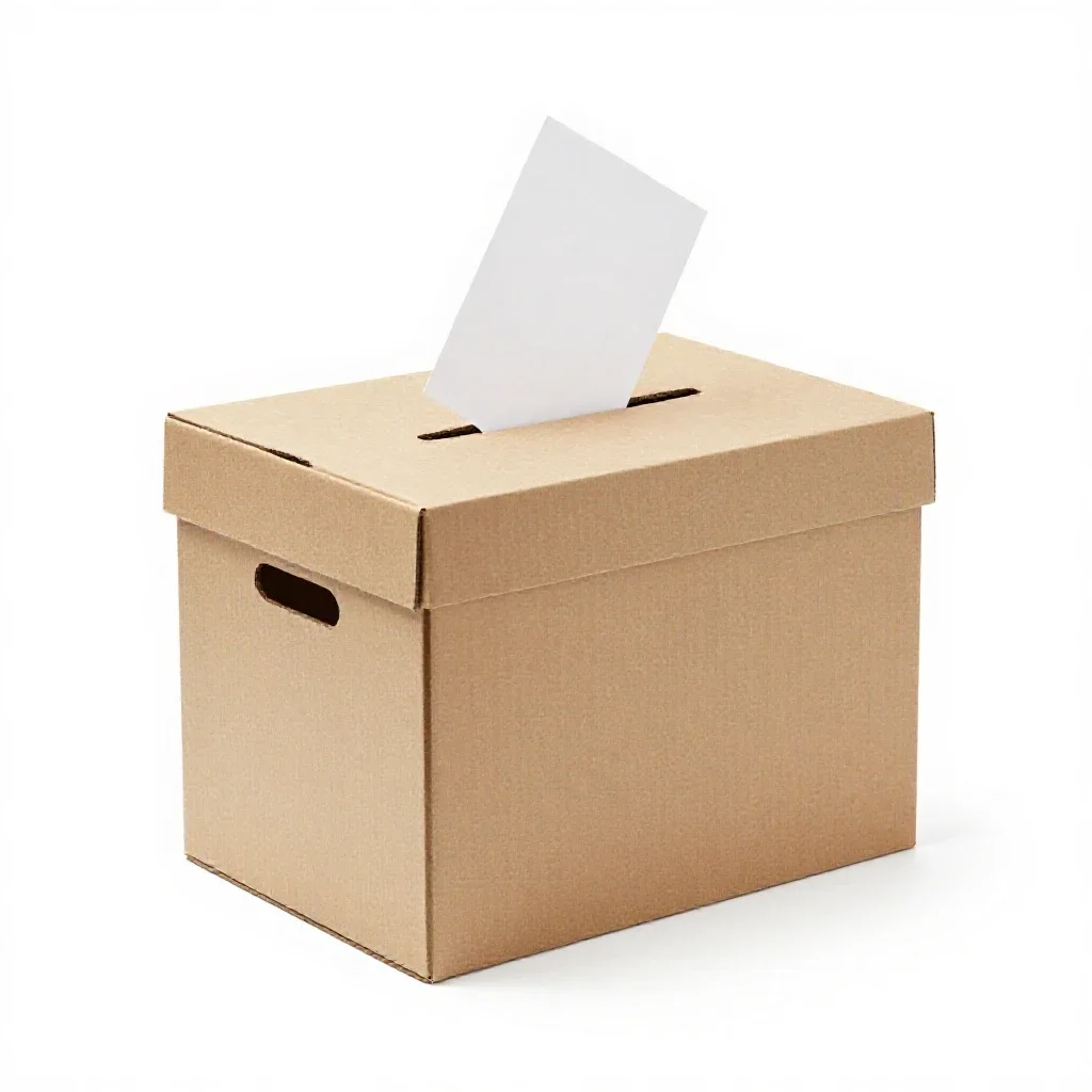 Ballot box isolated on a white background