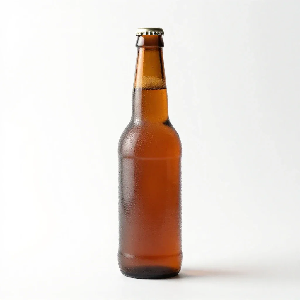 Beer bottle isolated on a white background