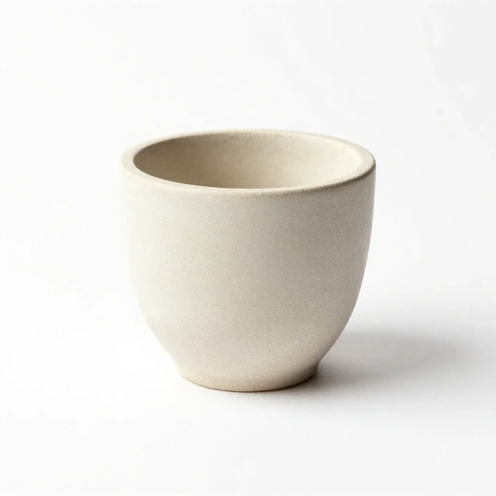 Bone-ash cup isolated on a white background
