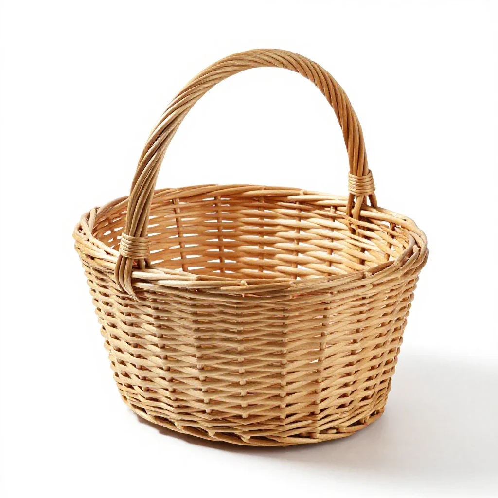 Bushel basket isolated on a white background