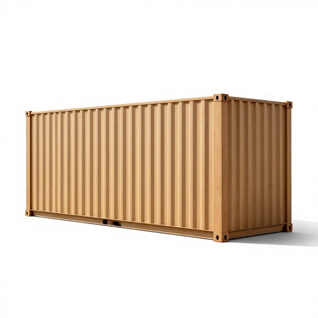 Cargo container isolated on a white background