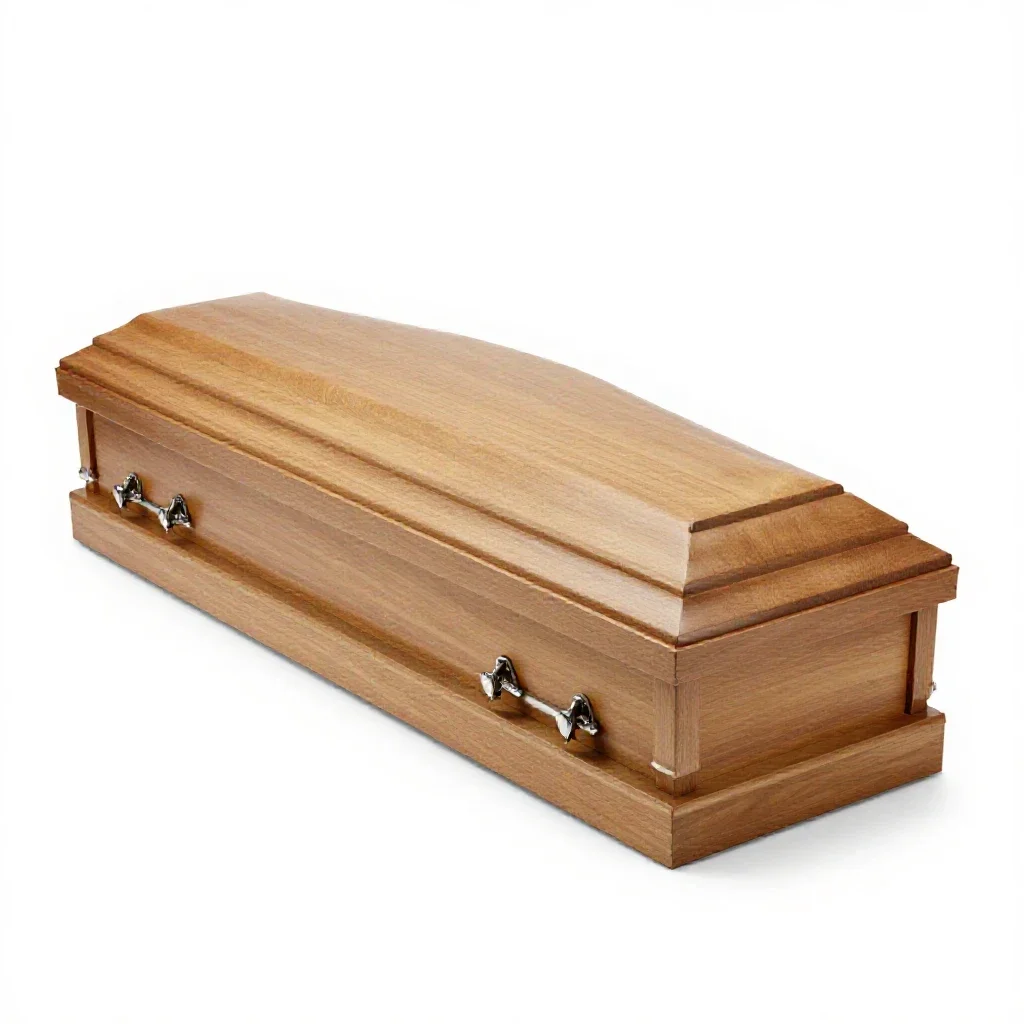 Coffin isolated on a white background