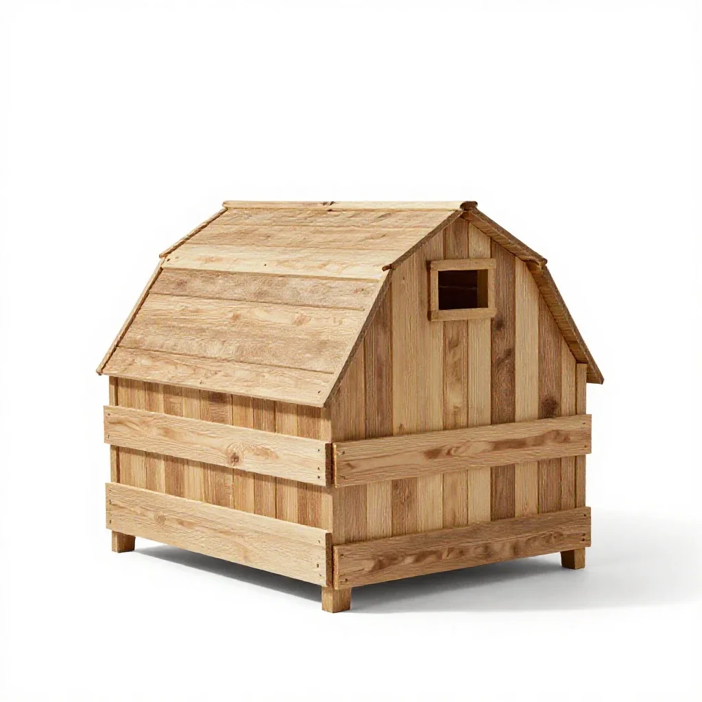 Corncrib isolated on a white background