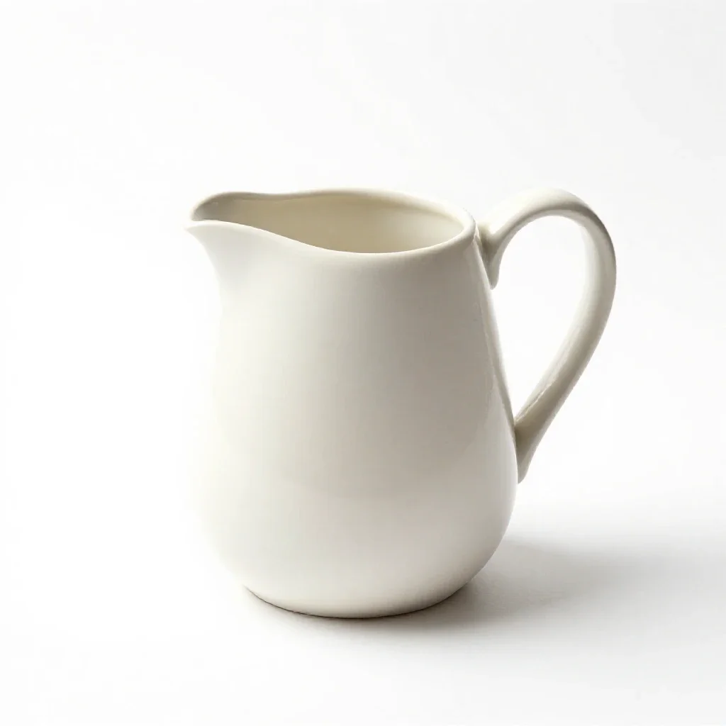Cream pitcher isolated on a white background