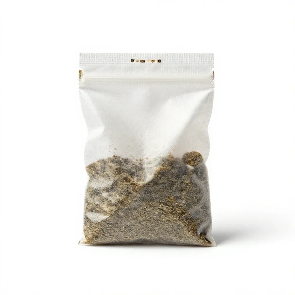 Dime bag isolated on a white background