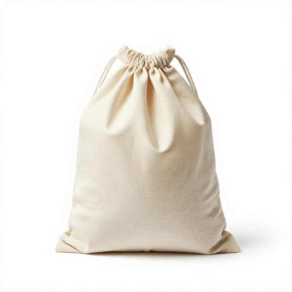 Drawstring bag isolated on a white background