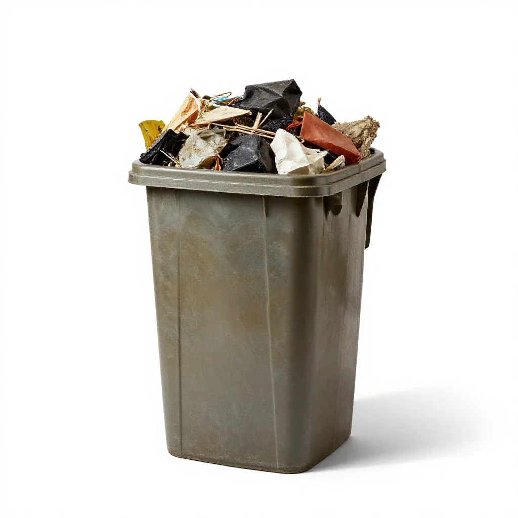 Garbage isolated on a white background