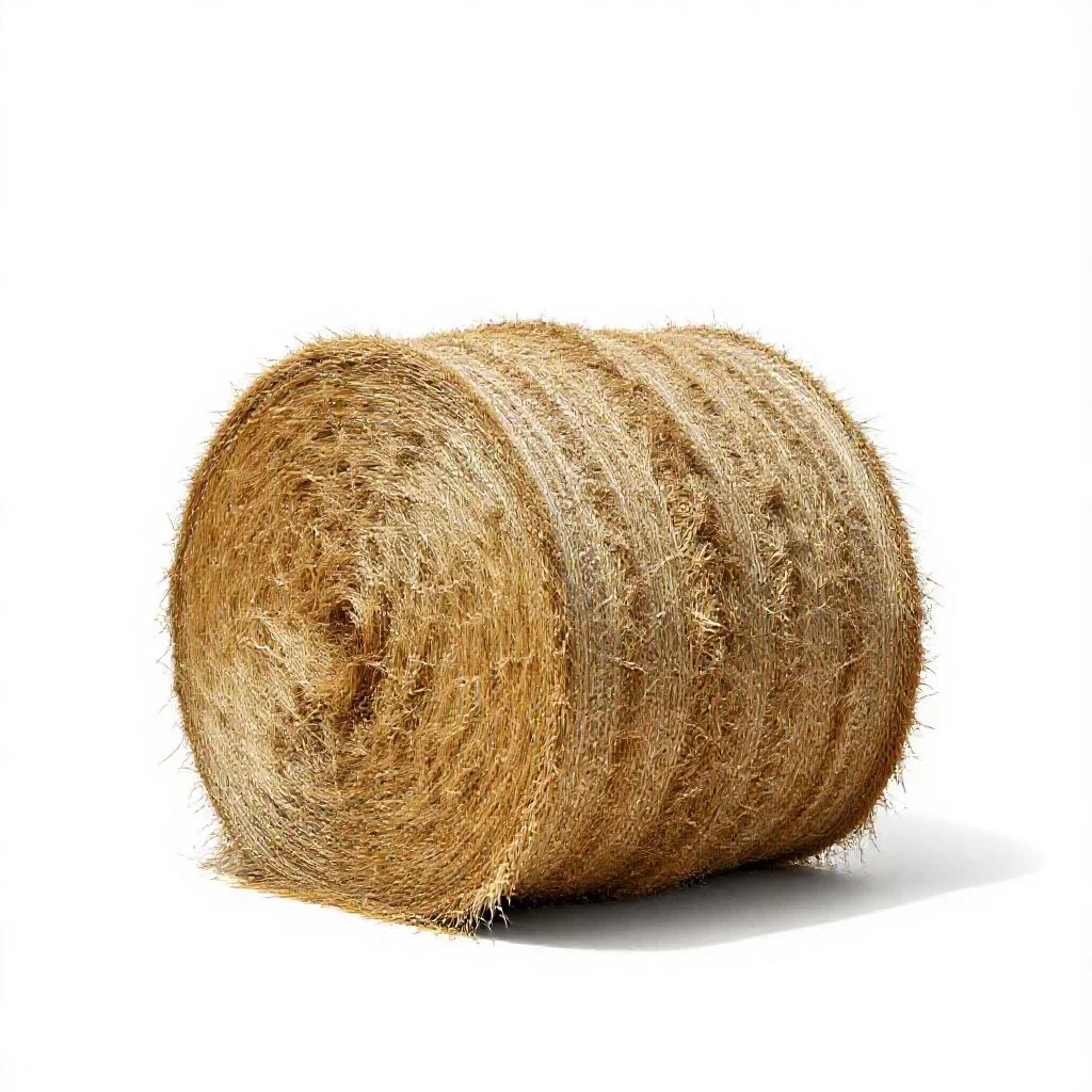 Hay bale isolated on a white background