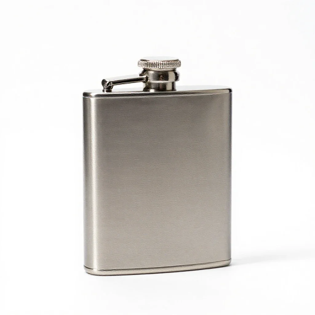 Hipflask isolated on a white background