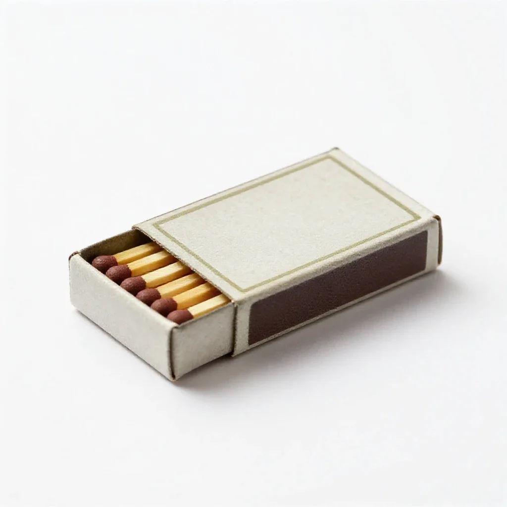 Matchbox isolated on a white background